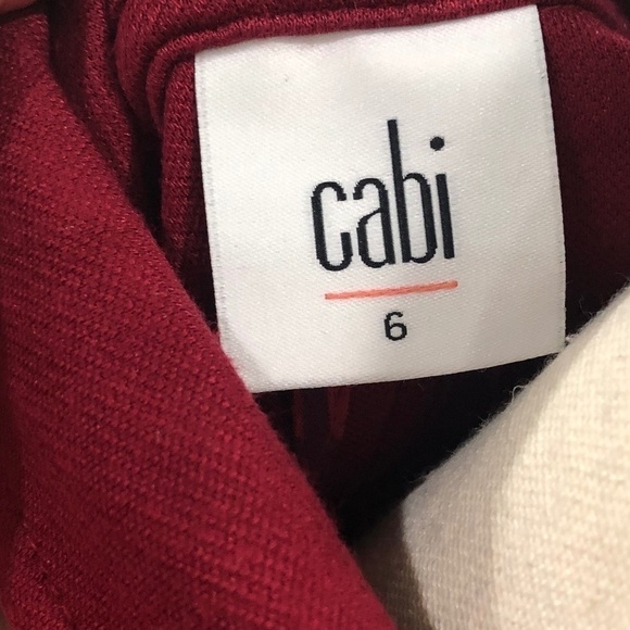 Cabi Style #3175 Rhubarb Red Outing Asymmetrical Button Front Blazer Size 6 - Picture 7 of 10